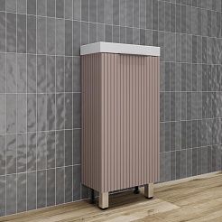 Style Line Тумба с раковиной Соло 40 санд пудровый – фотография-3